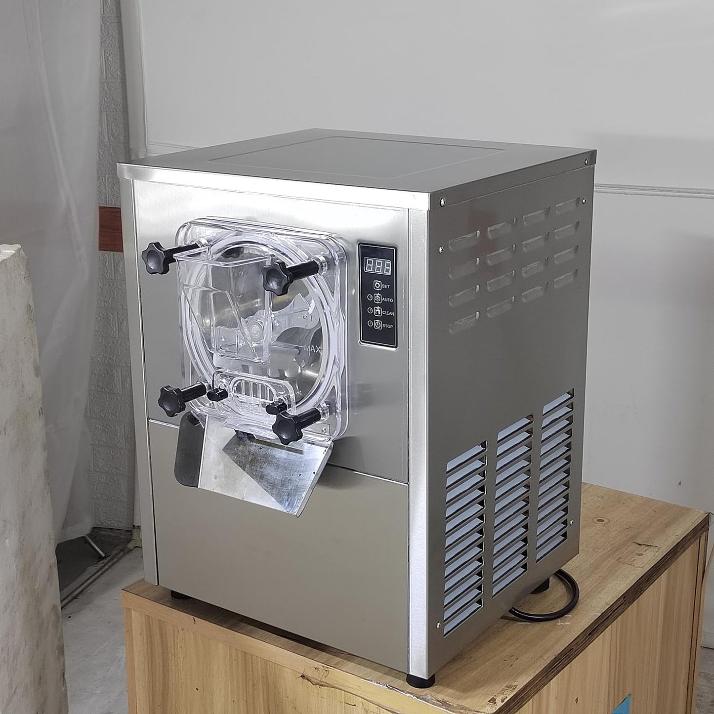 Kolice Commercial Desktop Hard ice Cream Machine, Counter top Hard ice Cream Maker, Gelato Ice Cream Machine, Snack Food Machine for Restaurant, Snack Bar, Ice Cream Shop