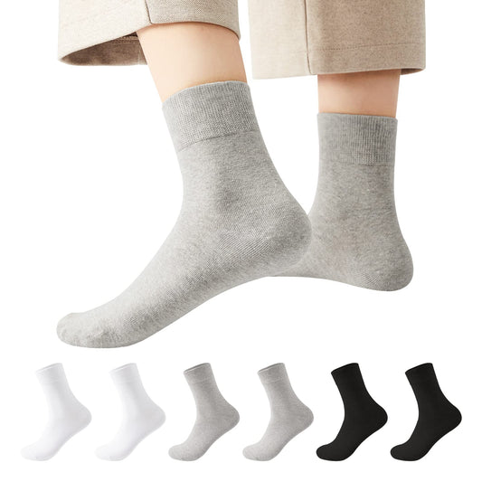 J-BOX Women Cotton Crew Socks,10-Pairs Thin Casual Dress Socks for Business,Trouser, Breathable Soft running Ankle Socks