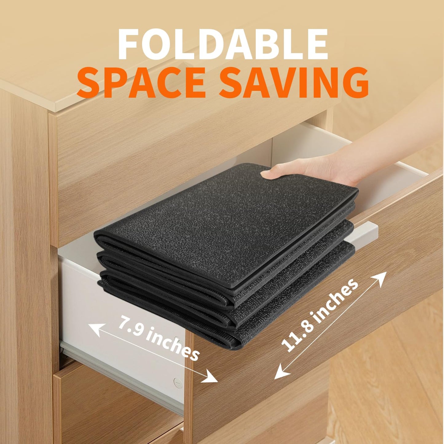 Stepwaver Walking Pad Mat for Carpet, Treamill Mat for Hardwood Floors, High Density, 1/4 Thickness, Folable, Floor Protection for Bike, Elliptical, Treadmill