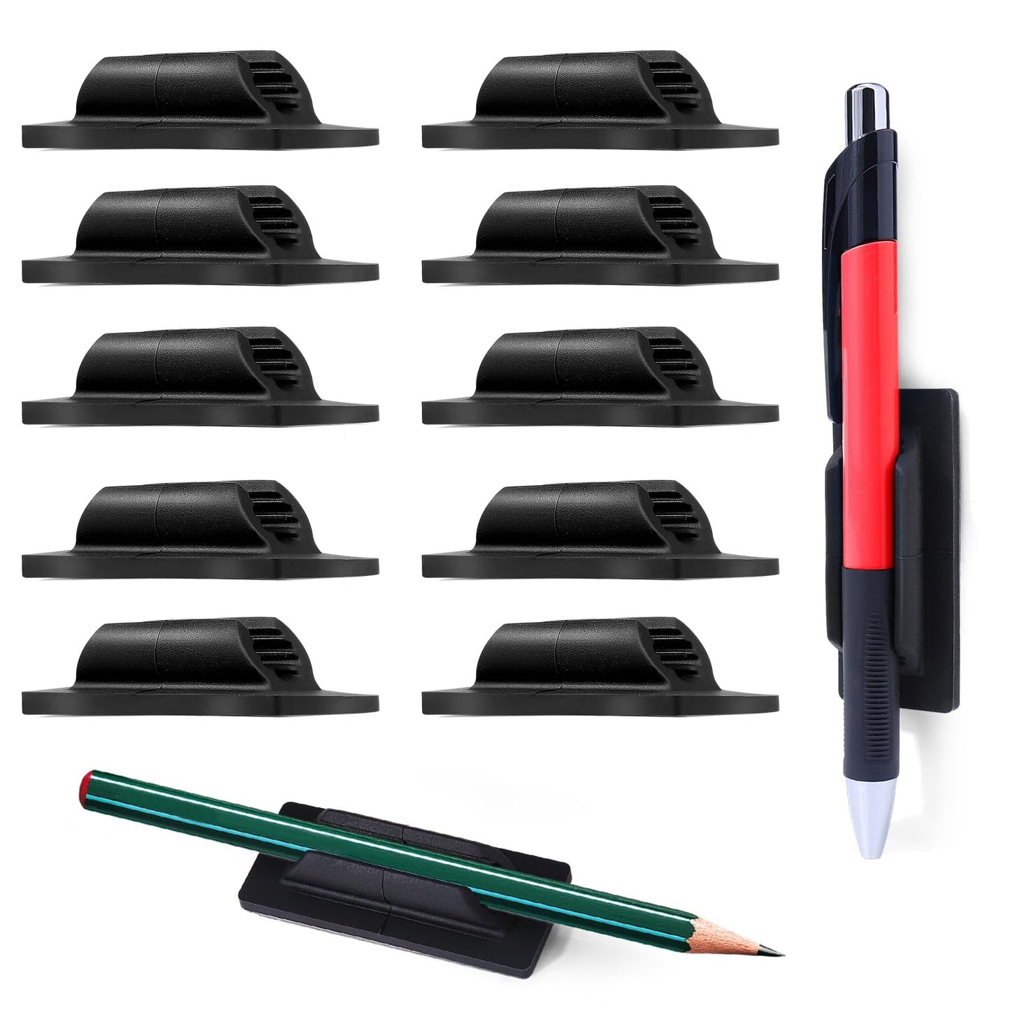 AIERSA Large Silicone Marker Holder for White Board, Dry Erase Adhesive Marker Holder, Marker Holder for Classroom Desk, Clipboard, Lockers, Wall, Single Marker Holder for School Office Supplies