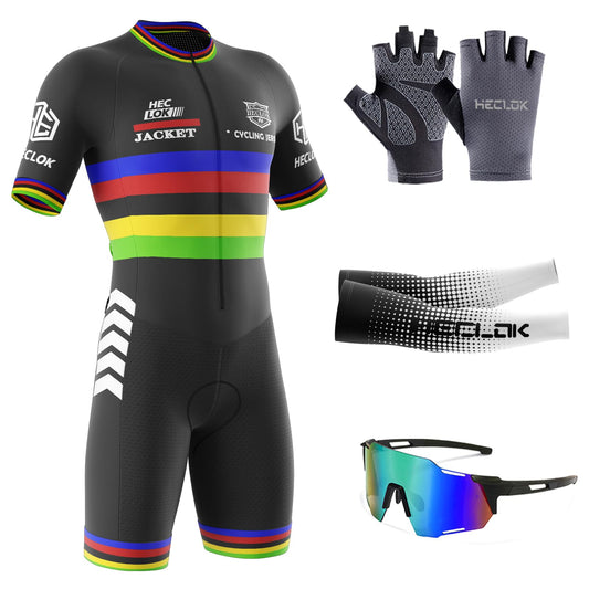 Triathlon Suit,Competitor Tri Suit,Bike Racing Suit,Cycle Kit 9D Pad,Lightweight Swim Run,Pattern Can Be Customized (TYP-2,XXL)