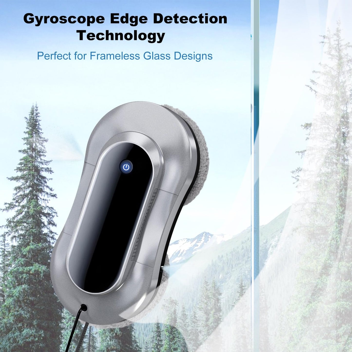 eTRY Smart Robot Window Cleaner, Auto Water Spray & AI Path Planning,Edge Detection & Remote Control, Window Cleaning Robot for Highrise Windows Glass Doors Inside & Outside
