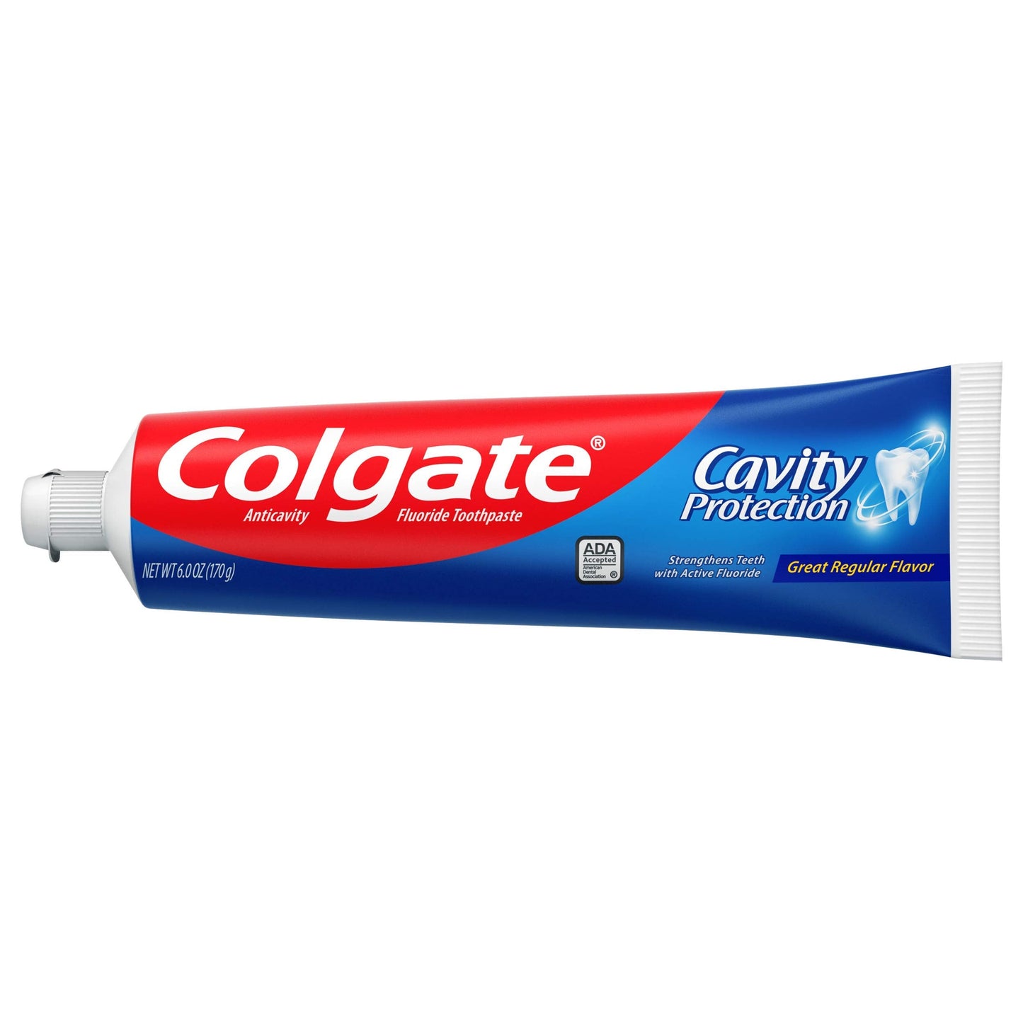 Colgate Optic White Stain Fighter Whitening Toothpaste, Clean Mint Flavor, Safely Removes Surface & Cavity Protection Regular Fluoride Toothpaste, White, 6 oz