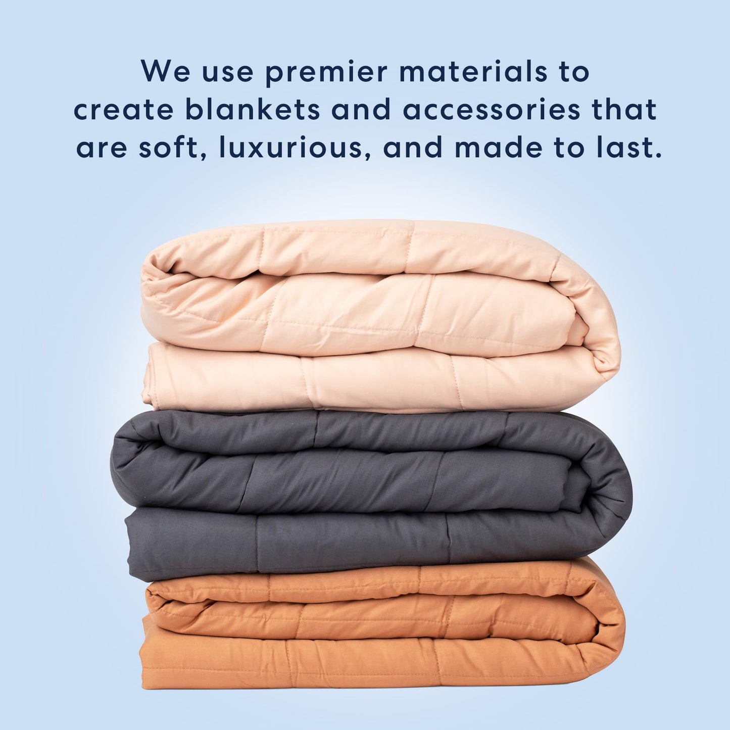 Luna Luxe Cotton Weighted Blanket Kids - Premium Soft Weighted Blanket for Kids - Travel Blanket [5lbs - Child - 36" x 48"] [Light Grey]