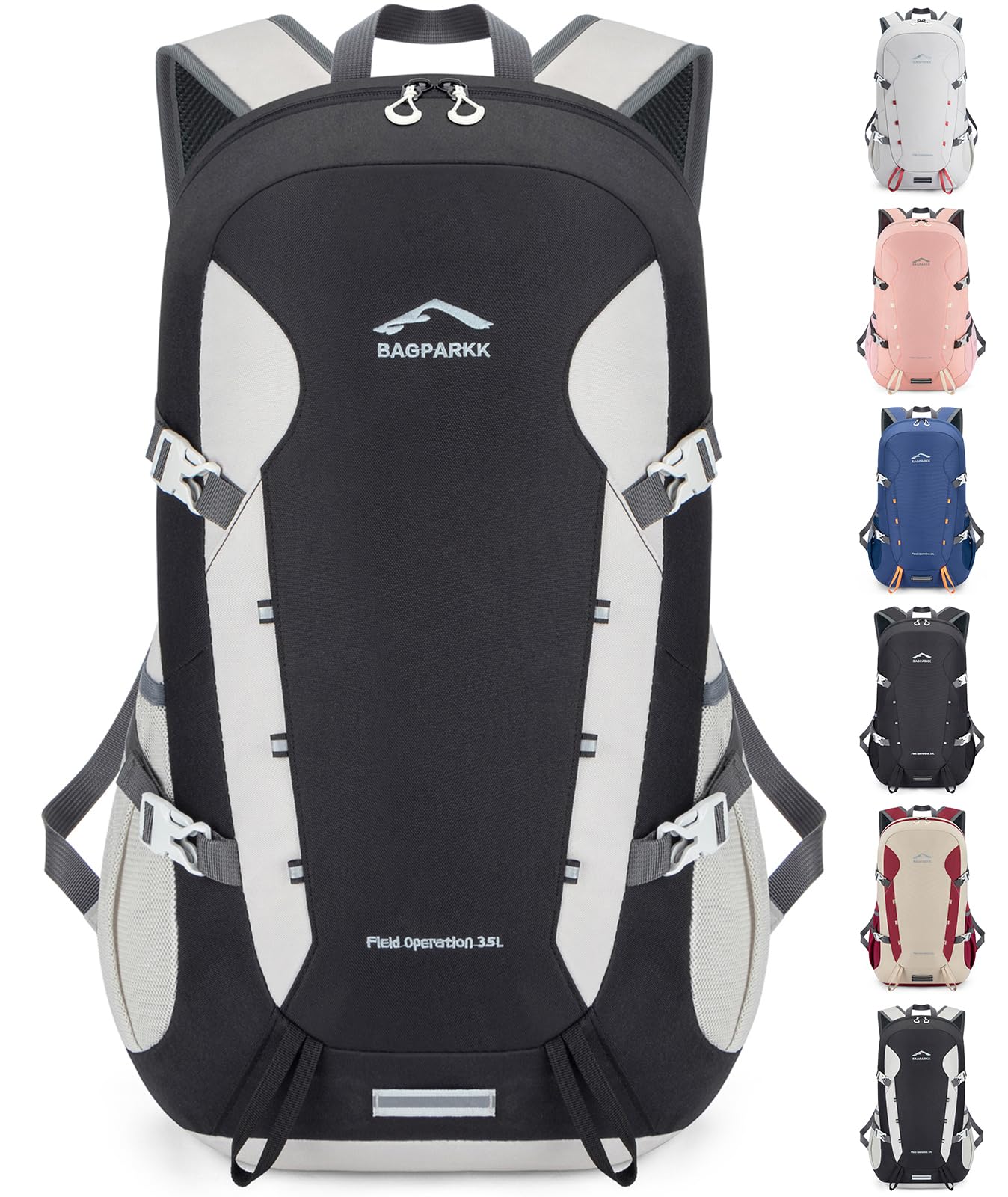 BAGPARKK Hiking Backpack,Large 35L Travel Backpacks for Men Women,Water Resistant Ultra Lightweight Foldable Packable Camping Daypack for Outdoor Sports