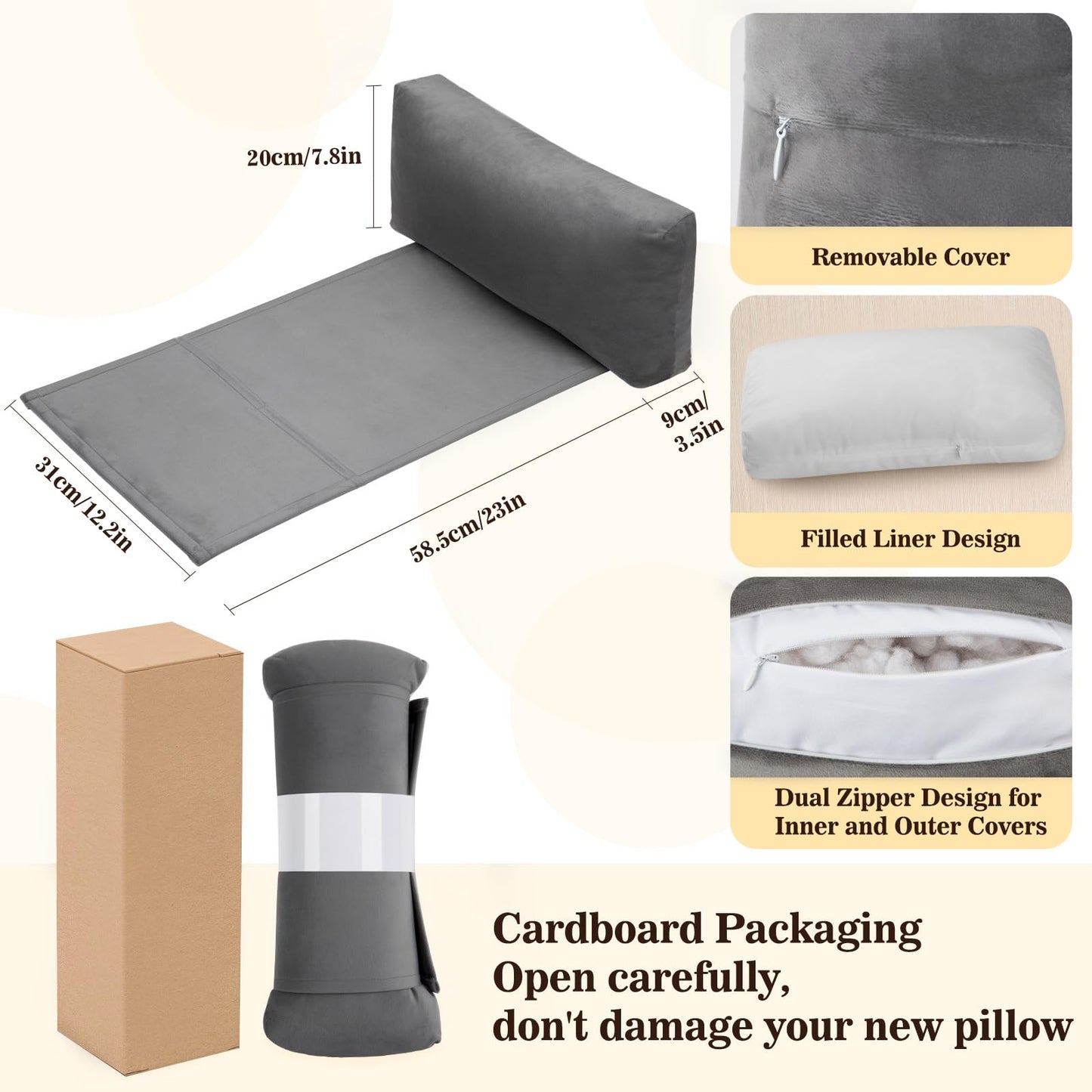 AHUAWA Recliner Headrest Pillow, Adjustable Neck & Head Support Pillow, Soft Velvet Non-Slip Headrest for Recliner, Couch, Chair, Sofa