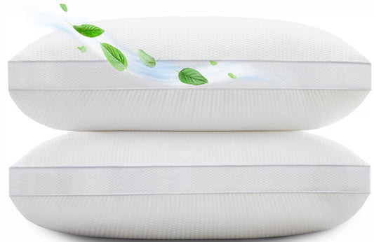 AIAEL Bed Pillows for Sleeping Firm and Soft Queen Size Set of 2, Supportive & Comfortable Down Alternative Pillow, Luxury Hotel Gusseted Pillows for Side and Back Sleepers