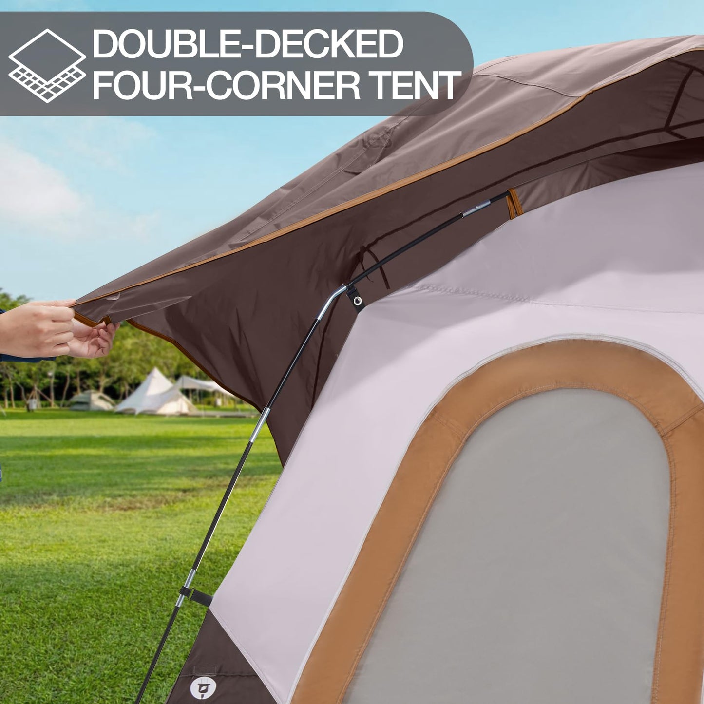 CAMEL CROWN 3/4 Person Tent Waterproof Lightweight Portable Backpacking Tent for Outdoor Camping Hiking
