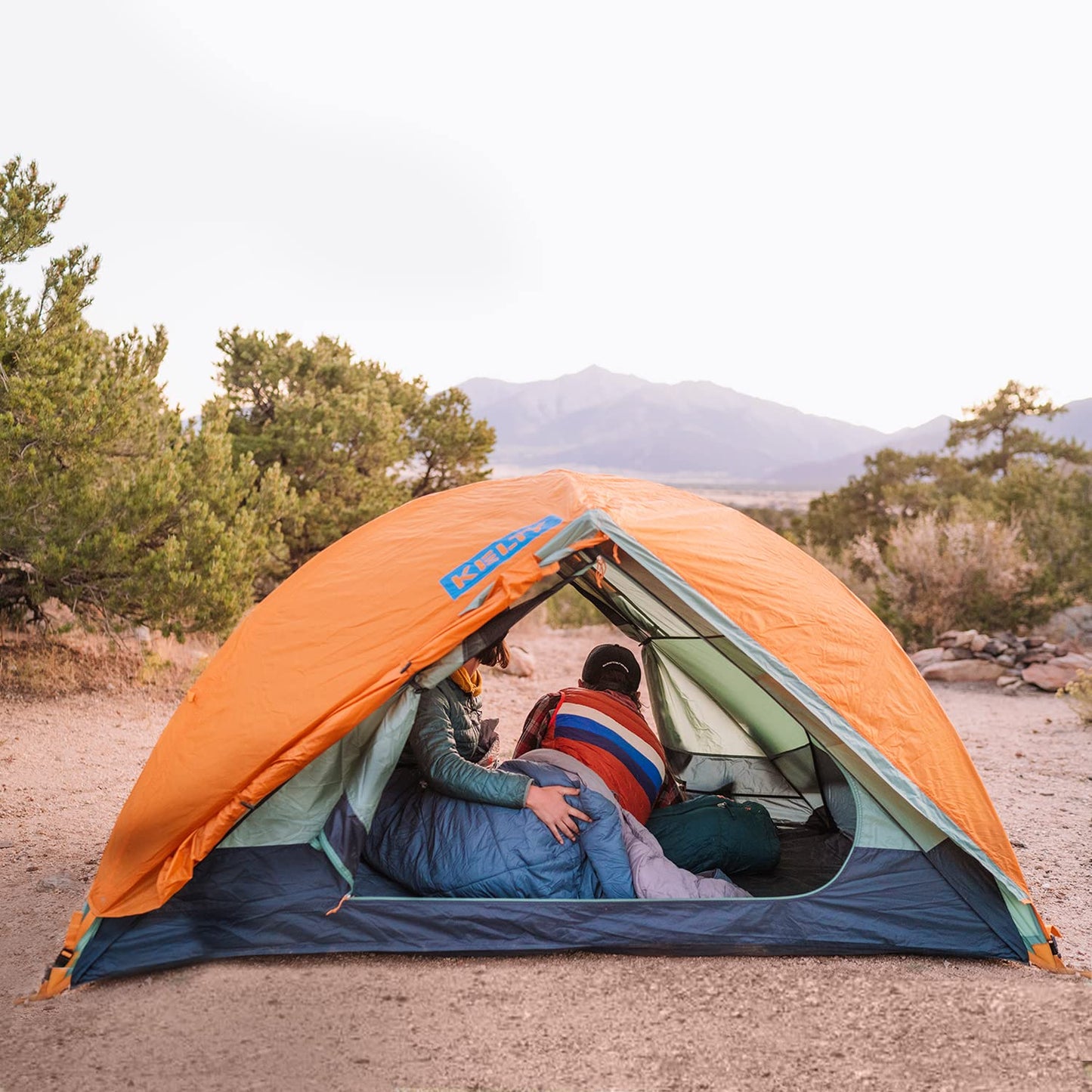Kelty Wireless Freestanding Camping Tent, 2 4 or 6 Person Size, Huge Interior and Peak Height, Intuitive and Fast to Pitch, Color Coded Setup, 2 Door 2 Vestibule (4-Person)