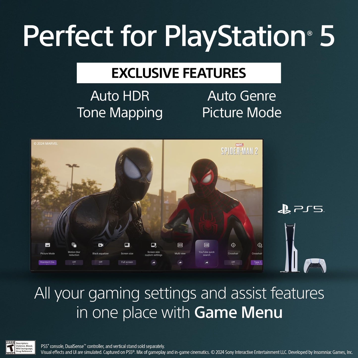 Sony 55 Inch OLED 4K Ultra HD TV BRAVIA 8 Smart Google TV with XR Processor, Rich Deep Colors, Perfect for PS5, Dolby Vision HDR, Blur-Free Motion (K-55XR80)