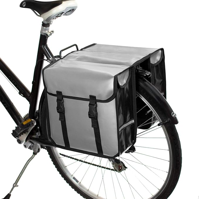 BikyBag Classic CW - Waterproof Bike Double Bag, Bicycle Panniers for Rear Rack