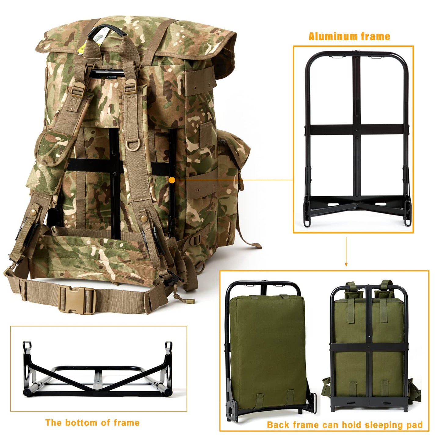 MT Military Alice Pack Army Survival Combat ALICE Rucksack Backpack MTP