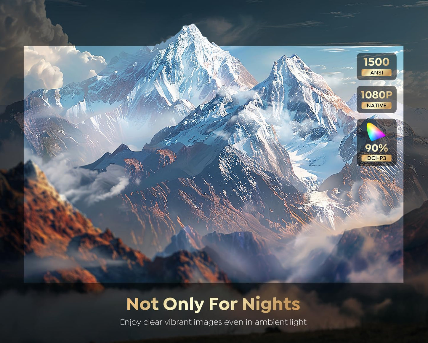 [1500 ANSI/Google TV/Voice Control]Smart Projector with WiFi 6 and Bluetooth, Netflix-Licensed 4K Support, Outdoor Movie Proyector, 1080P Home Ceiling Auto Focus Projector, PUTRIMS K12 Gray