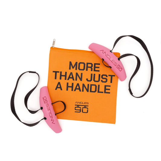 Angles90 Pink Grips - The original gym pull up grip handles, gym handles, lat pulldown attachments, perfect grips for T-bar row, cable machine, D Handle, grip strength trainer, gym equipment, lat bar
