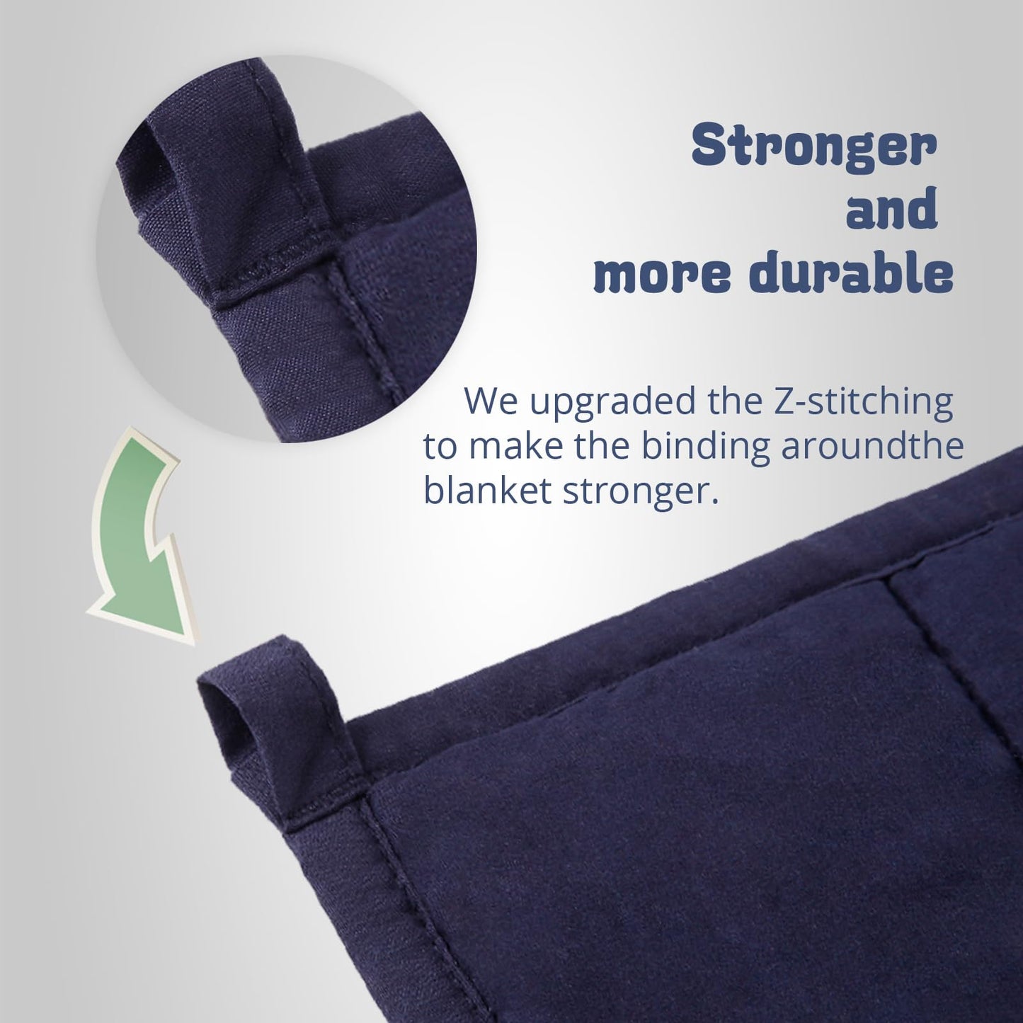 Aimon Weighted Blanket 3Lb, Dark Blue, Washable Breathable Weighted Blanket for Outdoors, Small Size, Soft and Calm with Glass Beads (20"*30", 3Lbs)