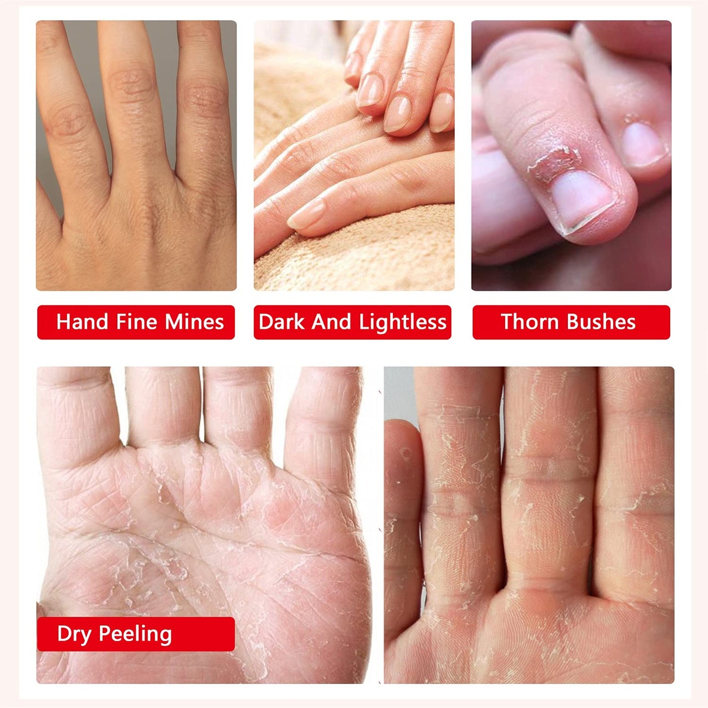 AIQIUSHA 4 Pack Hands Moisturizing Gloves, Hand Spa Mask Infused Collagen, Serum + Vitamins + Natural Plant Extracts for Dry, Cracked Hands, Moisturizer Hands Mask, Repair Rough Skin for Women&Men