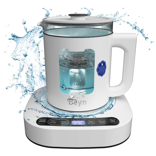 Beyn Selenium-Rich Hydrogen Water Pitcher, Dual-Effect Hydrogen Water Kettle, Electrolysis Jug with SPE/PEM Technology, Smart Constant Temperature Heating, Compatible with Multiple Water Types.
