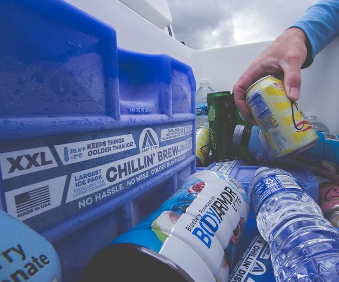Arctic Ice Chillin' Brew Series Long Lasting Reusable Ice Pack - Freezes at 28° Fahrenheit - Designed to Keep Beverages Colder Than Ice