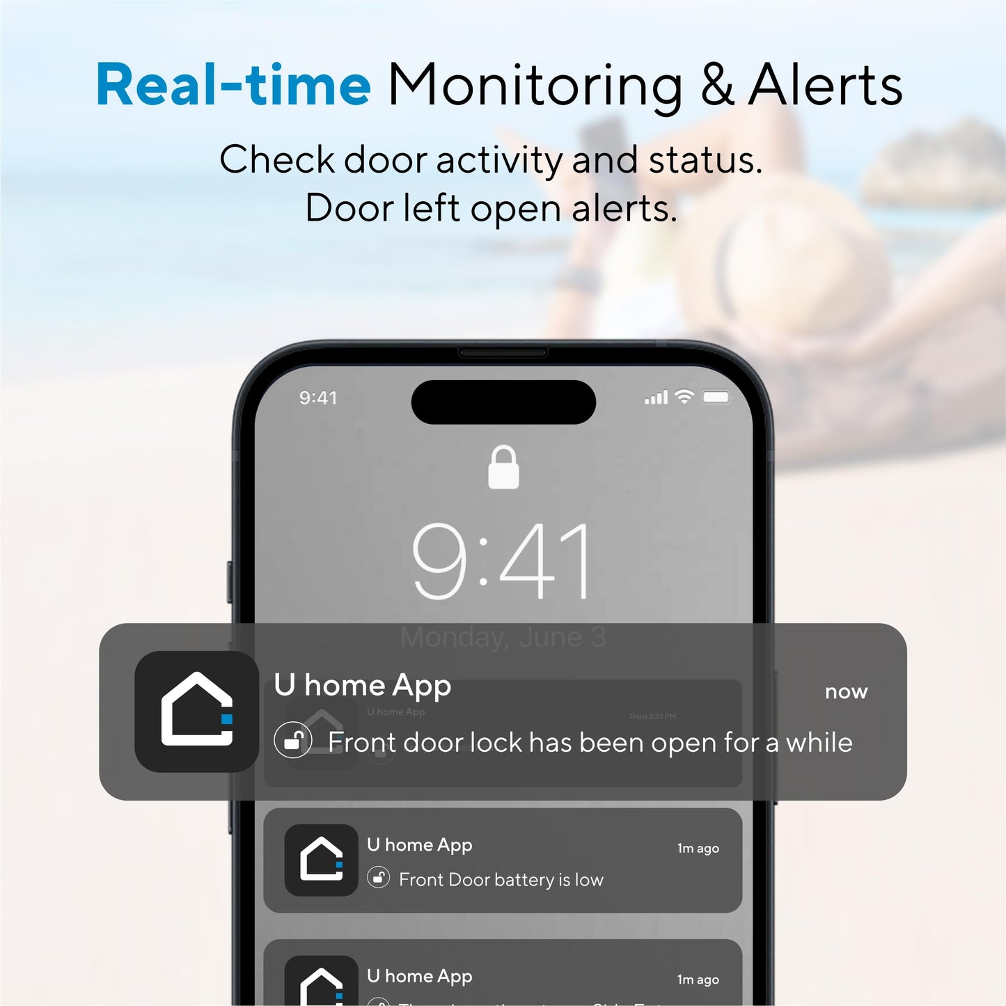 ULTRALOQ U-Bolt Pro WiFi Smart Lock with Handle, Fingerprint Smart Front Door Lock Set with Sensor, Keyless Entry Deadbolt with 2 Lever Handles, Auto Unlock, App Control, ANSI Grade 1, Easy Install
