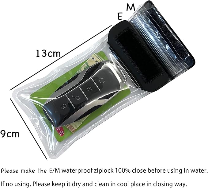 Waterproof Car Key Fob Case Swim Dry Key Shell Bag Surf Wallet Waterproof Holder Pouch for Key ID Credit Card