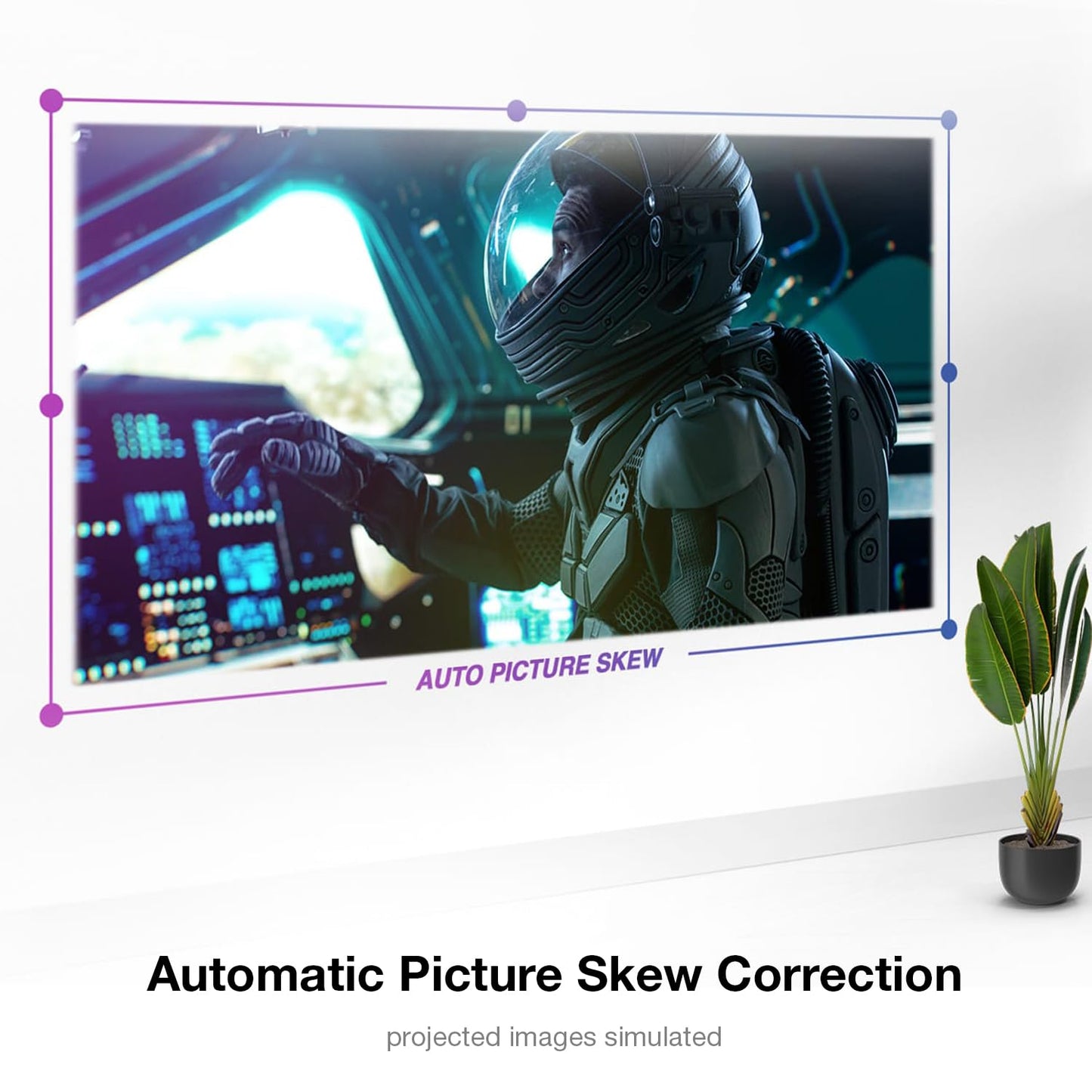 Epson EpiqVision Mini EF12 Smart Streaming Laser Projector, HDR, Android TV, Portable, sound by Yamaha, 3LCD, 1080p, 1000 lumens Color and White Brightness (Renewed)