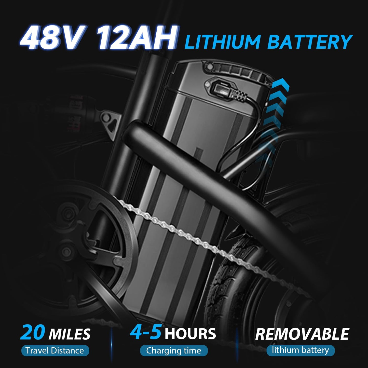 APYEAR Electric Bike for Adults, Ebike, Electric Bicycle with 576WH Removable Battery,14"/20" Folding Ebike, 20MPH,20+ Miles(MAX),500W High Motor,Multi-Shock Absorption,UL 2849,Commuting Mini E Bikes