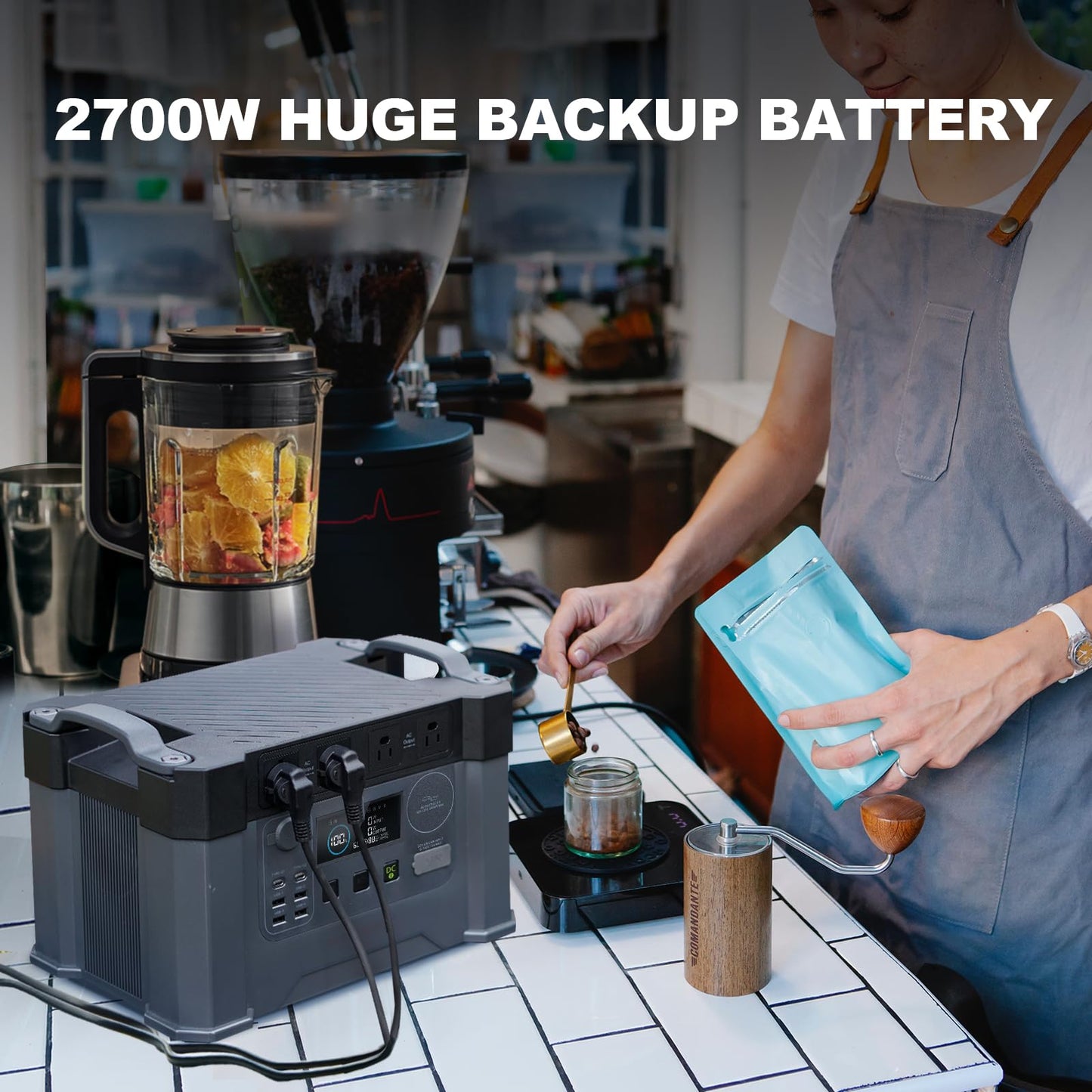 ALLPOWERS 2400W Portable Power Station 1451.6Wh MPPT Solar Generator with 2700W (AC+DC) Home Backup Battery for Outdoor Camping RV Emergency Off-Grid
