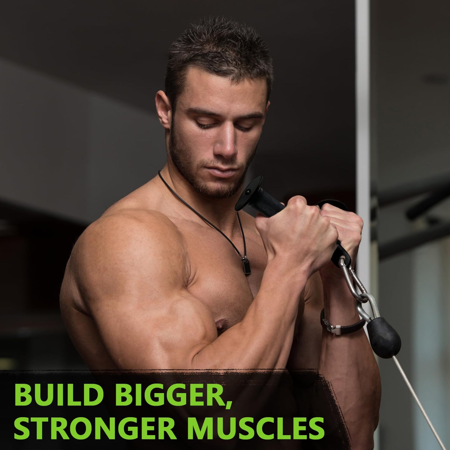 Howffite V Shaped Press Down Bar Cable Machine Attachment Double D Row Handle Landmine Attachments Biceps Triceps Back Muscle Exercise Accessories