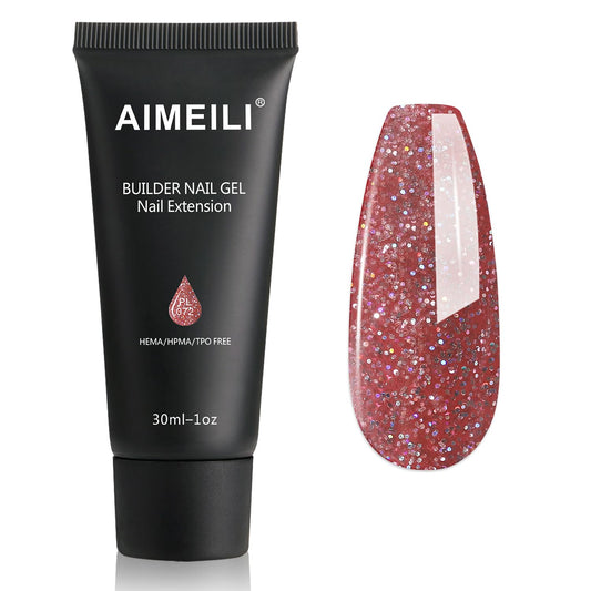 AIMEILI Poly Nail Extension Gel Builder - DIY Salon Nail Gel Kit for Women - Hema Free - 072