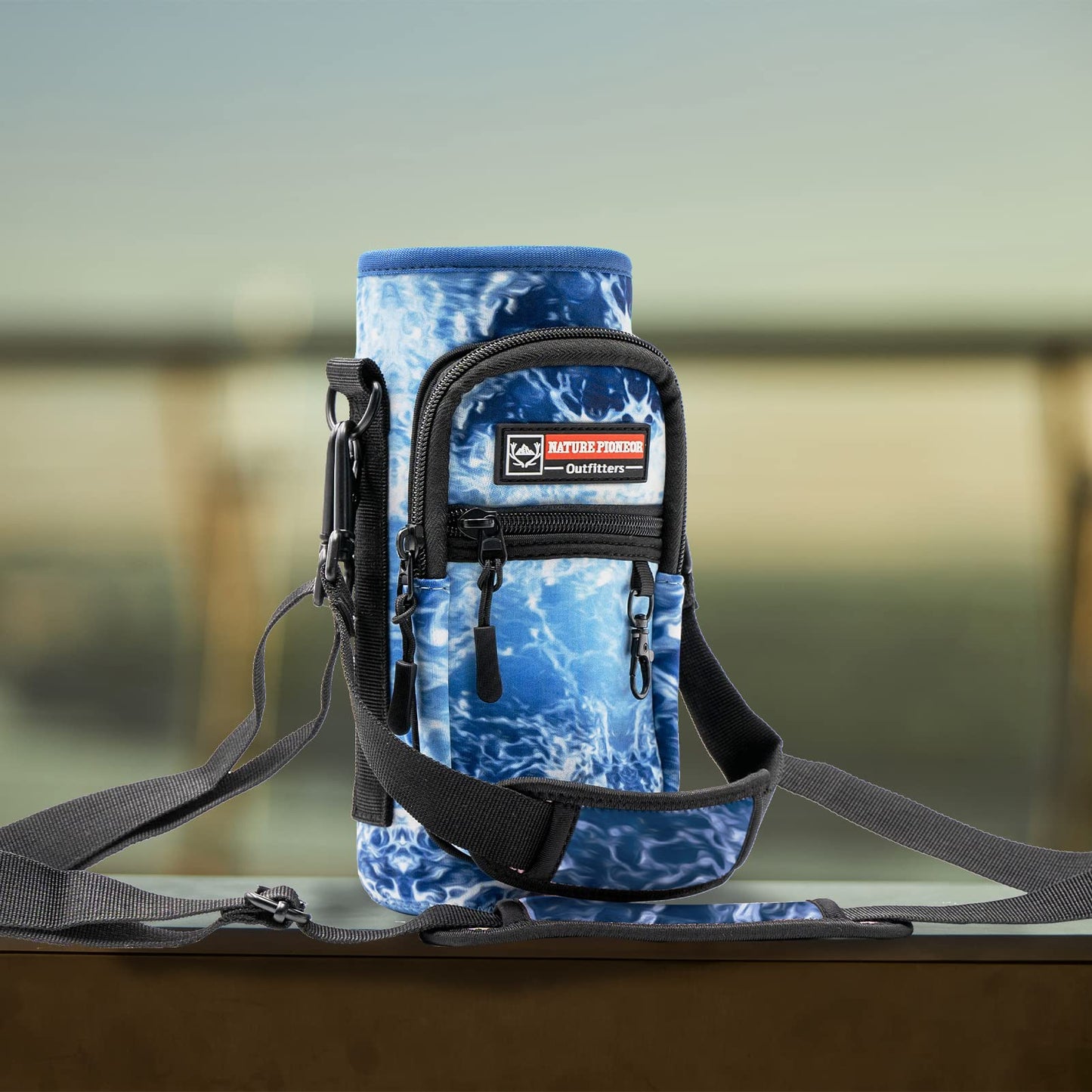 NATURE PIONEOR Water Bottle Carrier Holder Sleeve with Adjustable Strap25 32 40 oz, Insulated Water Bottle Holder Sling Bag