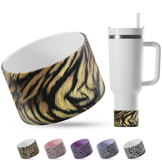 REUZBL Leopard Silicone Bottle Boot Sleeve for Stanley Tumblers 20-40oz, Hydro Flask Tumblers, Simple Modern Tumblers, Iron Flask Tumbler, Similar Tumblers, Tumbler Water Bottle Accessory