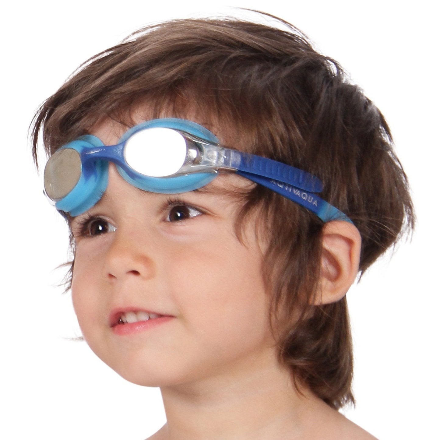 AqtivAqua Kids Swim Goggles Swimming Goggles for Kids Youth Childrens Boys Girls - Mirror Lenses (Black Color)