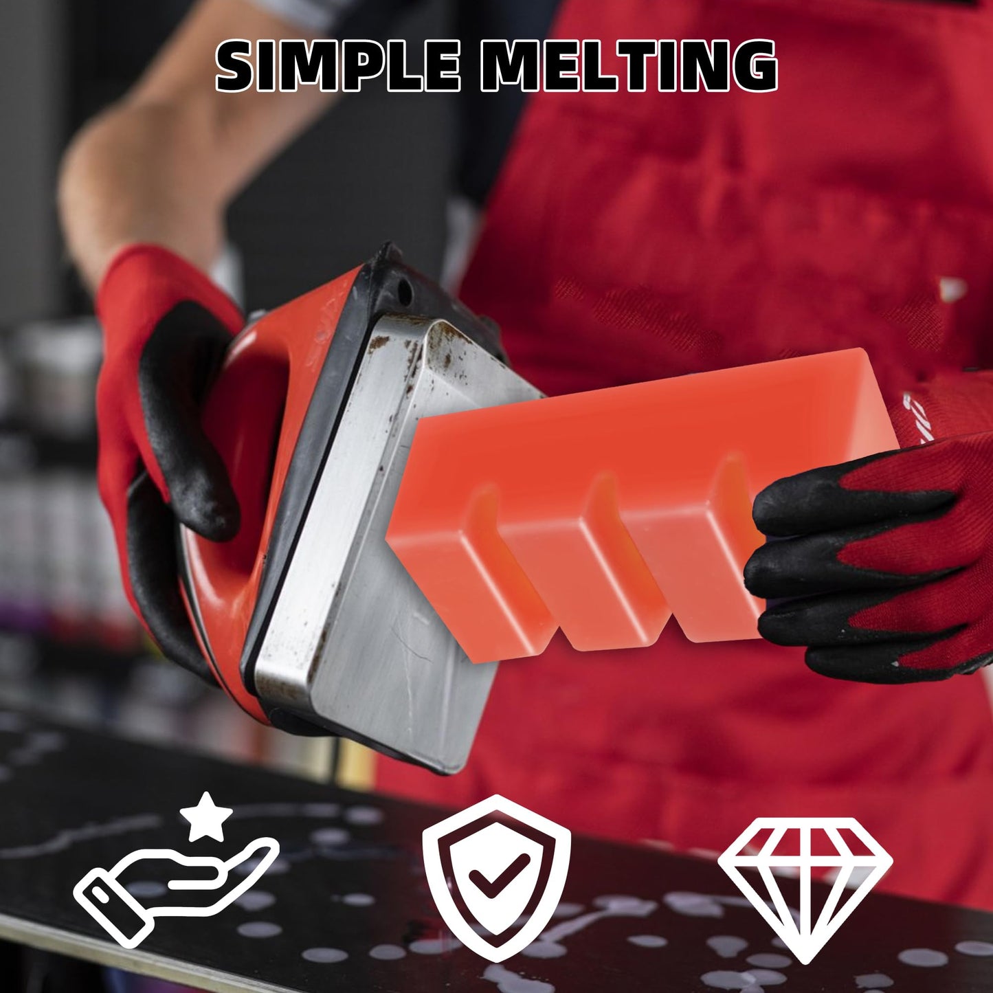 1.3 LB Large Snowboard Wax Universal Ski Wax Snow Block Wax, 7 x 3.5 in Snowboard and Ski Wax for Protecting The Ski and Snowboard Accessories