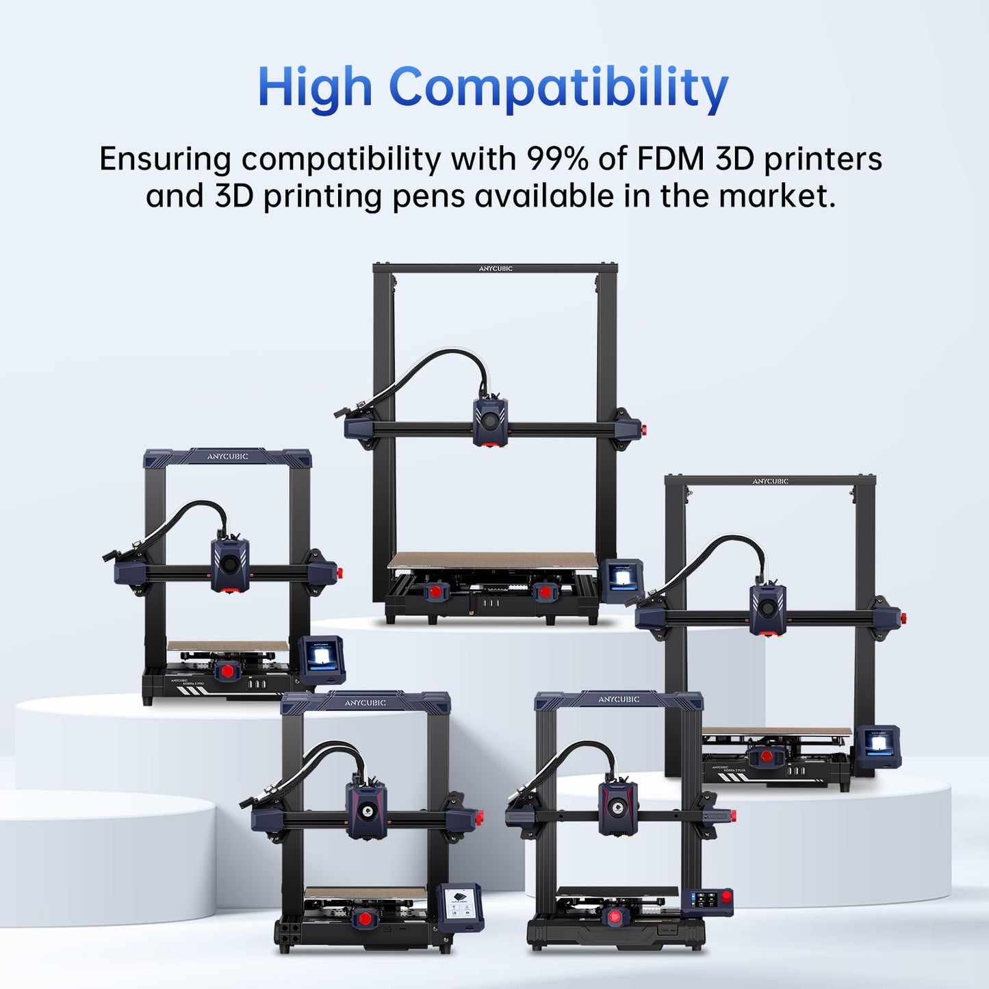 ANYCUBIC PLA Plus (PLA+), 3D Printer Filament 1.75mm Bundle, Dimensional Accuracy +/- 0.02mm, High Toughness, Print with Most FDM 3D Printers, 1KG Reusable Spool, 2kg, Grey + Black