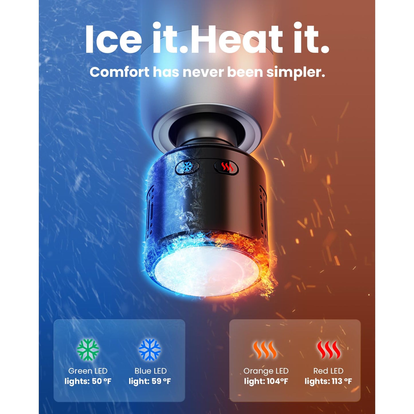 BOB AND BRAD C2 Pro Massage Gun with Heat and Cold Therapy, Mini Massager Gun Deep Tissue, Heated Professional Electric Back Massager for Athletes, Handheld Massager