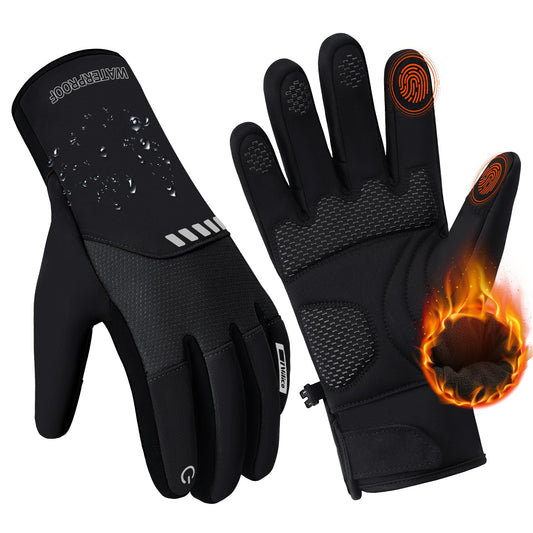 Vilico Winter Gloves for Men Women Cold Weather,Waterproof Winter Bike Gloves for Men Warm with Touchscreen Fingers,for Cycling,Driving,Motorcycle