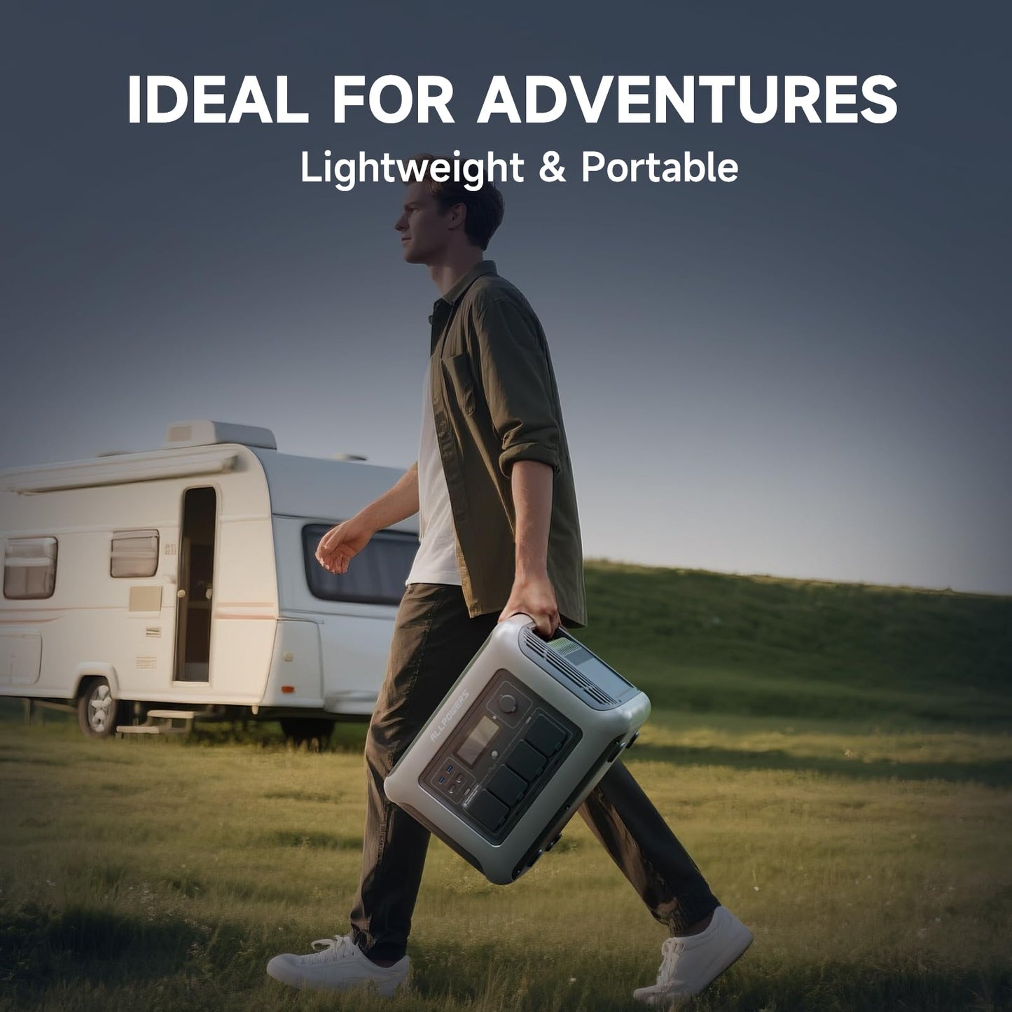[2025 New Model] ALLPOWERS R1500 LITE Portable Power Station, 1056Wh LiFePO4 Battery Backup w/ 4 1600W (3200W peak) AC Outlets, 0-80% in 40 Min, 35dB UPS Solar Generator for Camping, RV, Home Use