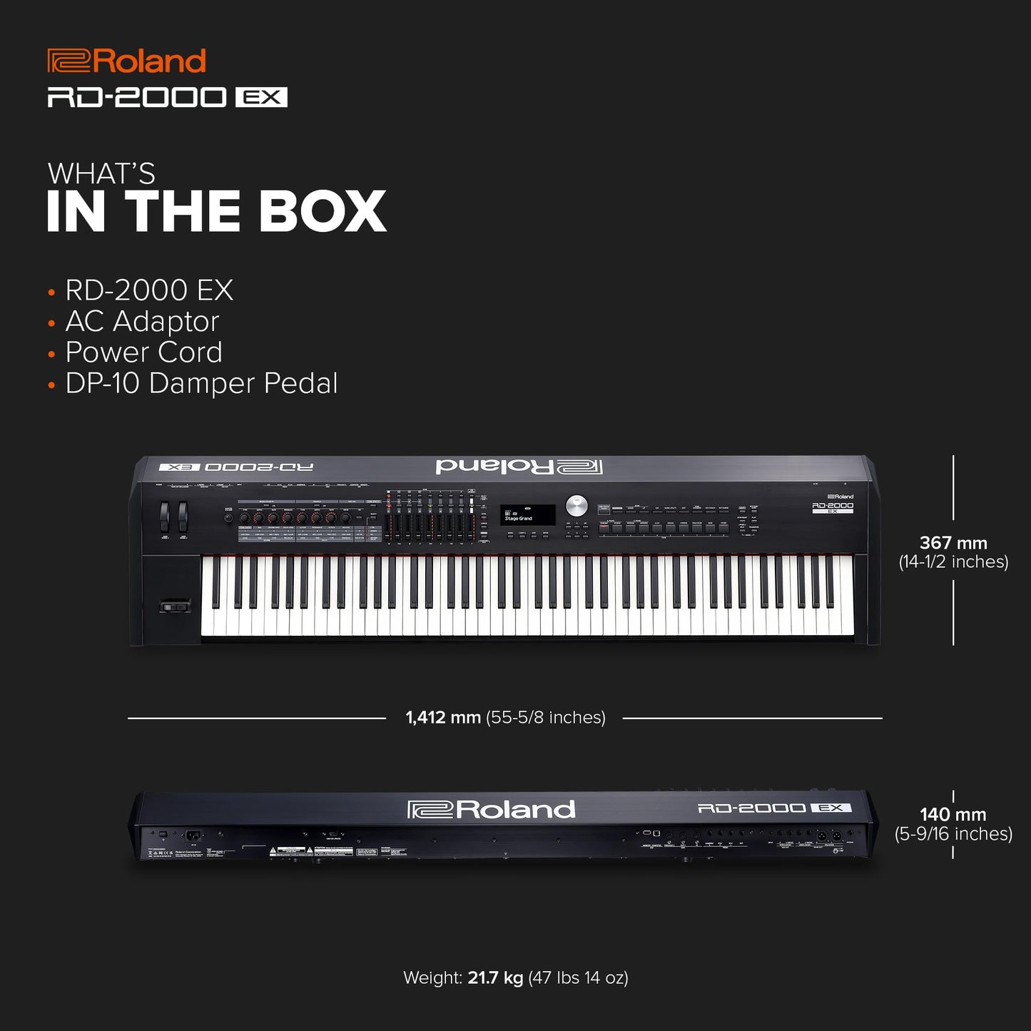 Roland Premium Digital Stage Piano RD-2000 EX