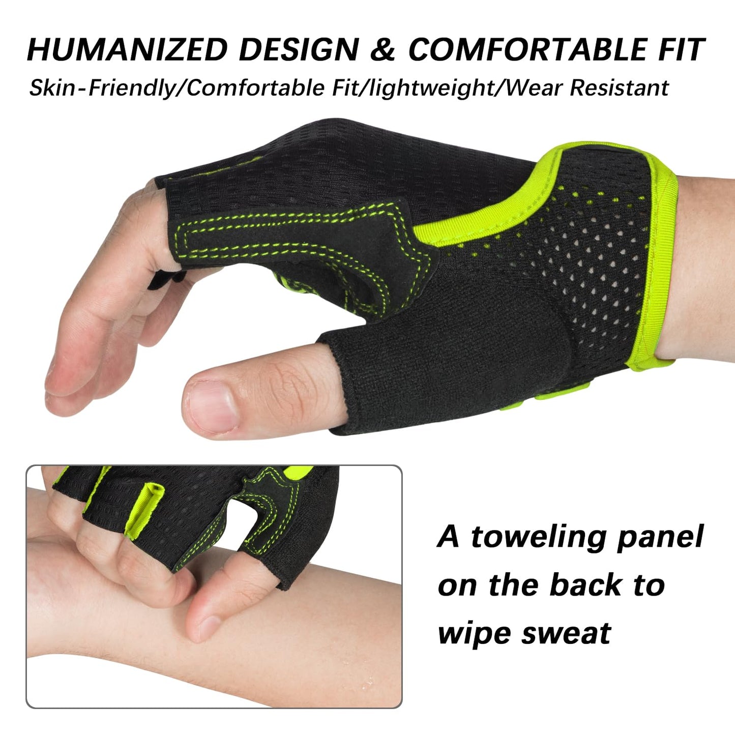 MOREOK-Cycling Gloves Bike Gloves for Men/Women-[5MM Gel Pad] Biking Gloves DEEP Yellow-XXL