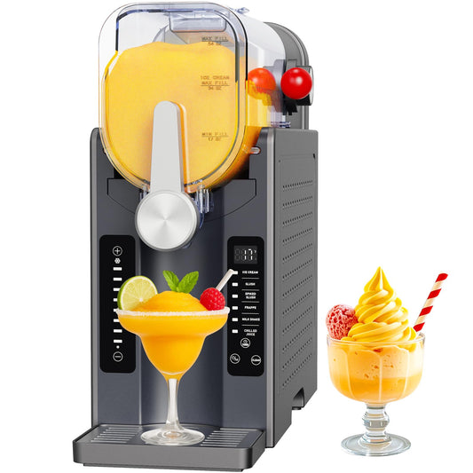 Slushie Machine: No Ice Needed All-in-One Slushy Maker for Home, Real-Time Temp Display, Auto-Clean, 6 Preset | Frozen Margaritas, Cocktails, Frappés, Ice Cream, Smoothies, Milkshakes,Summer Parties