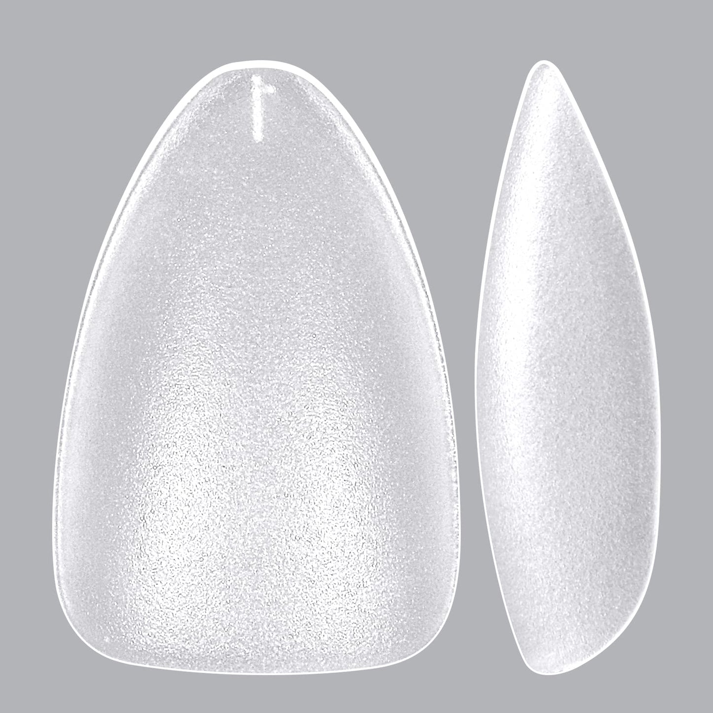 AILLSA Short Almond Nail Tips 450PCS Upgraded Matte Gel Nails Tips No Filed Pre-shaped Soft Full Cover Short Almond Nails Clear False Gelly Nail Tip for Soak Off Nail Extensions 15 Sizes