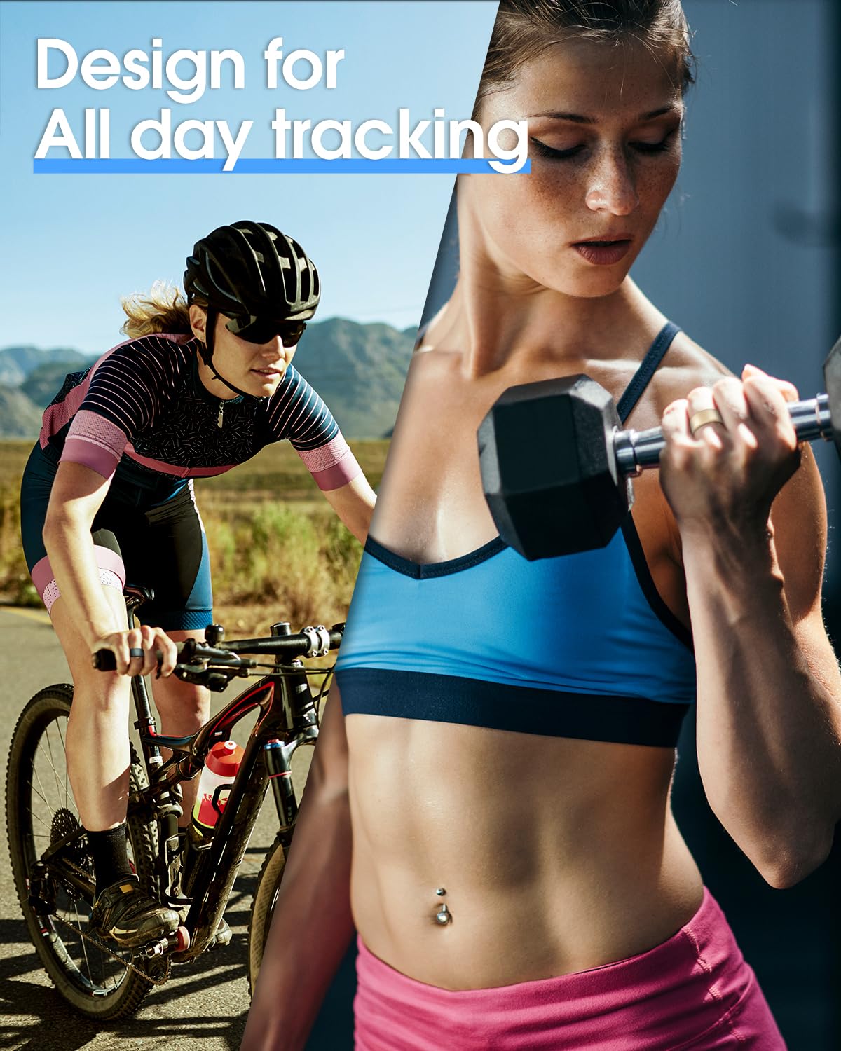 BandSmith Compatible with Oura Gen 3 Ring Protector, Silicone Smart Ring Case Cover Sleeve for Working Out (Gold&RoseGold&Clear, M for Size 8/9/10)