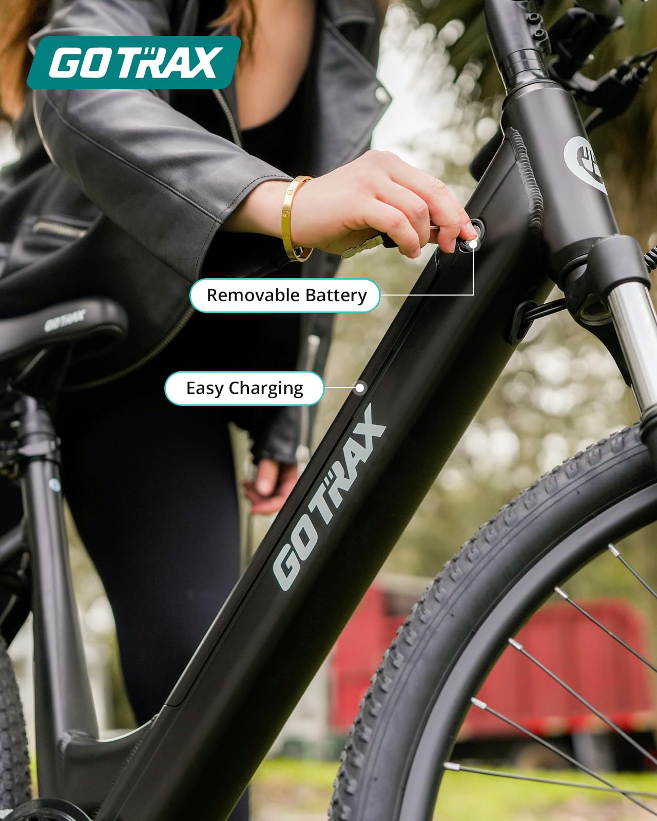 Gotrax Dolphin 26" Electric Bike, Max Range 30Miles(Pedal-assist1) & 20Mph Power by Peak 500W, 5 Pedal-Assist Levels & Front Suspension, 7-Speed&Boost Mode, City E-Bike for Adult White