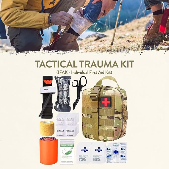 72-Hour Survival Kit | 45L Bug Out Bag | Survival Gear with First Aid, Water Filter, Food, Tools | Camping, Hiking, Outdoor Preparedness Equipment