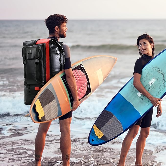 Haimont 100% Waterproof Roll-Top Backpack Heavy Duty Large Capacity IPX7 Dry Bag for Kayaking Rafting SUP Camping, 60/100L