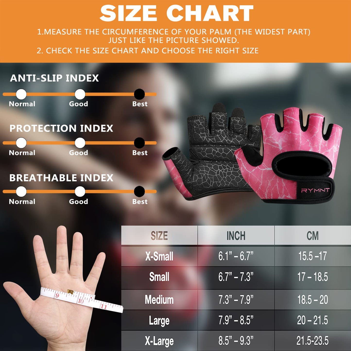 RYMNT Minimal Weight Lifting Gloves,Short Micro Workout Gloves Grip Pads with Full Palm Protection & Extra Grip for Men Women Weightlifting,Gym,Exercise Training.Galaxy-Small