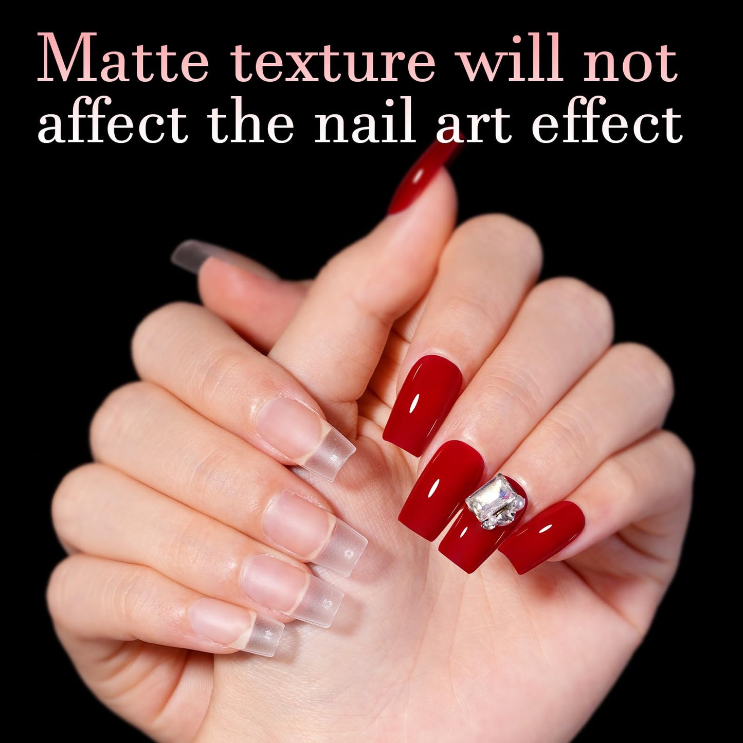 AILLSA Short Square Nail Tips 15 Sizes 240pcs Full Cover Gel Tips Double Matte No Need Base Coat Fake Soft Nail Tips for Press On Nail Extension