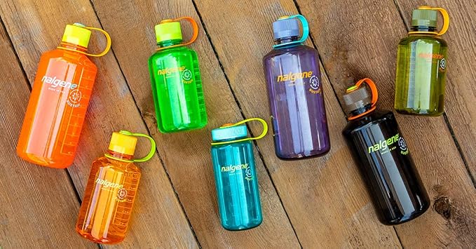 Nalgene Sustain Tritan BPA-Free Water Bottle Made with Material Derived from 50% Plastic Waste, 32 OZ, Wide Mouth