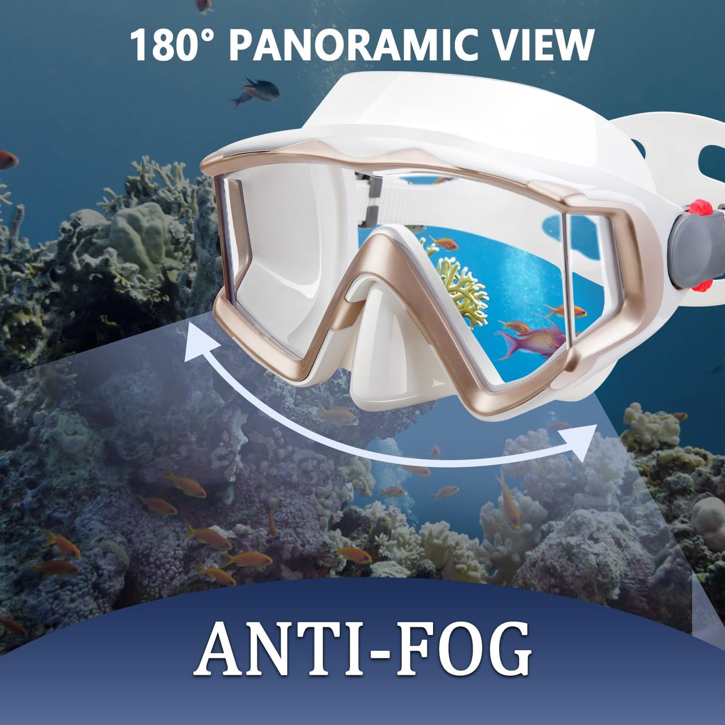 AQUA A DIVE SPORTS Diving mask Anti-Fog Swimming Snorkel mask Suitable for Adults Scuba Dive Swim Snorkeling Goggles Masks