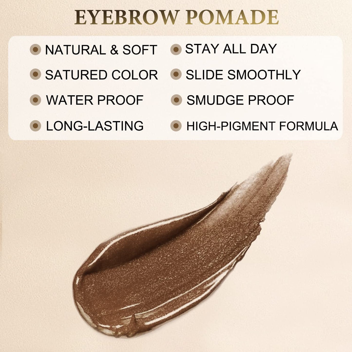 LAVONE Eyebrow Pencil Makeup Kit - Waterproof 2-IN-1 Microblading Pen, Pomade, Eyeliner and Dual-ended Brush - Natural Brow Kit - Chocolate